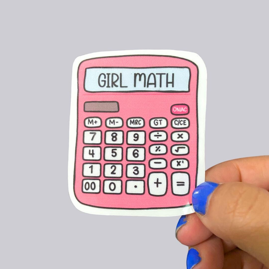 Math Waterproof Girl Math Waterproof Sticker or Magnet | Waterproof Vinyl Sticker - Etsy
