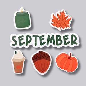 September Calendar Magnets | Fall Autumn Decor