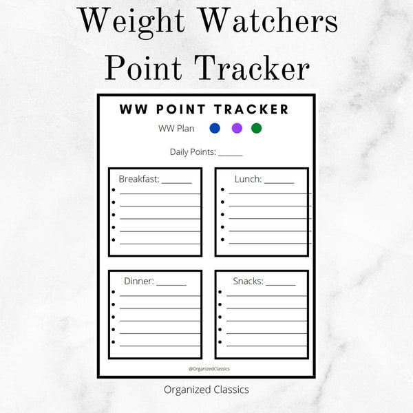 Weight Watchers Printable Etsy