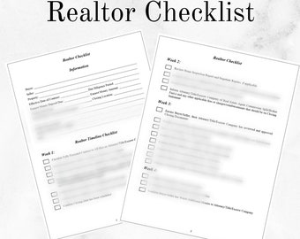 Realtor Transaction Checklist, Real Estate Transaction Checklist, Real Estate Transaction, Real Estate Marketing Printables