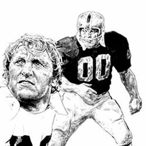 Jim Otto Lithograph - Limited Edition Artwork By Michael Mellett - Oakland Raiders Lithograph Collection