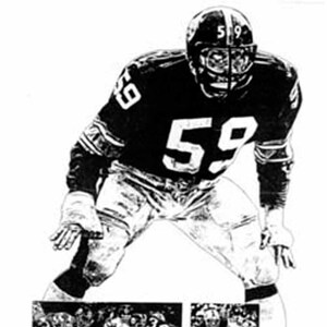 Jack Ham Lithograph - Limited Edition Artwork By Michael Mellett - Pittsburgh Steelers Lithograph Collection