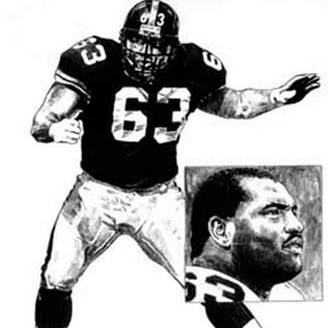 Dermonti Dawson Lithograph - Limited Edition Artwork By Michael Mellett - Pittsburgh Steelers Lithograph Collection