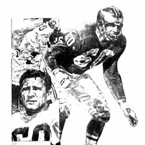 Chuck Bednarik Lithograph - Limited Edition Artwork By Michael Mellett - Philadelphia Eagles Lithograph Collection