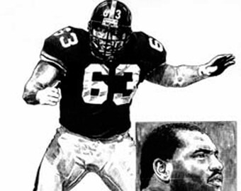 Dermonti Dawson Lithograph - Limited Edition Artwork By Michael Mellett - Pittsburgh Steelers Lithograph Collection