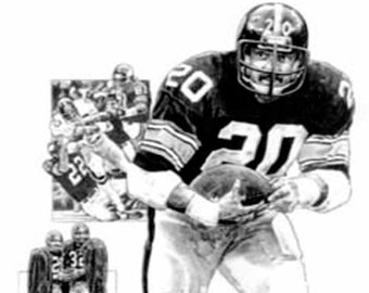 Rocky Bleier Lithograph - Limited Edition Artwork By Michael Mellett - Pittsburgh Steelers Lithograph Collection