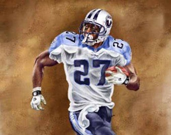 Eddie George - Limited Edition Giclee By James Byrne - Tennessee Titans Artwork - Series 1