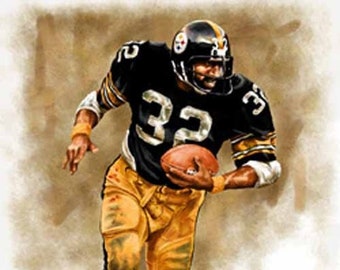 Franco Harris - Limited Edition Giclee By James Byrne - Pittsburgh Steelers Artwork - Series 1