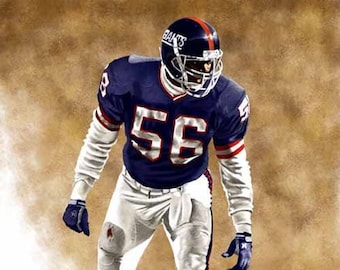 Lawrence Taylor LT - Limited Edition Giclee By James Byrne - New York Giants Artwork - Series 1
