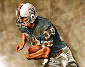 Larry Csonka - Limited Edition Giclee By James Byrne - Miami Dolphins Artwork - Series 1