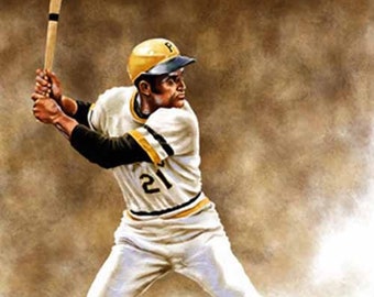 Roberto Clemente - Limited Edition Giclee By James Byrne - Pittsburgh Pirates Artwork