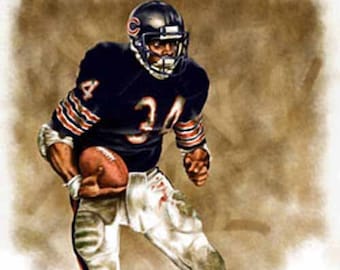 Walter Payton - Limited Edition Giclee By James Byrne - Chicago Bears Artwork - Series 1
