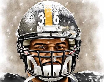 Jerome Bettis - Limited Edition Giclee By James Byrne - Pittsburgh Steelers Artwork - Series 4