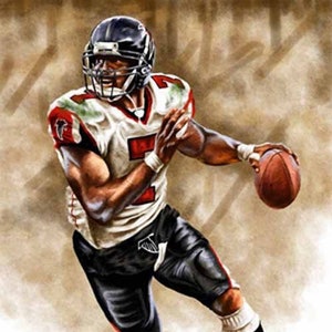 Michael Vick - Limited Edition Giclee By James Byrne - Atlanta Falcons Artwork - Series 1