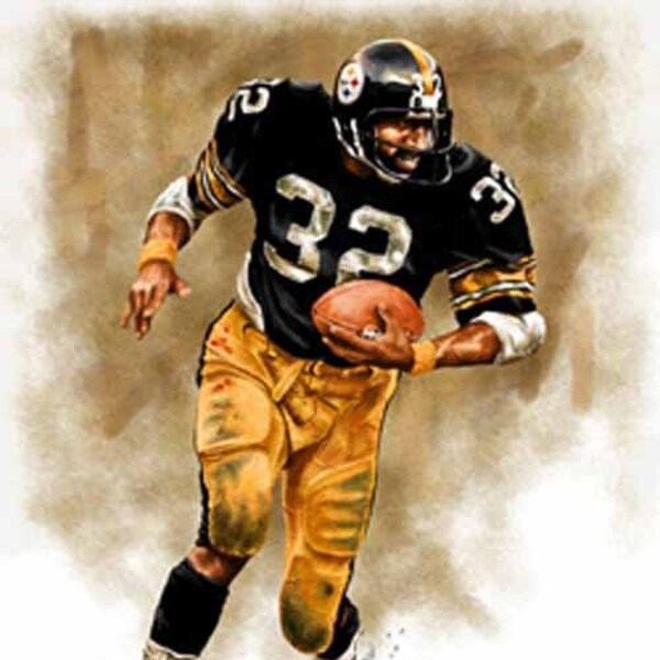 Franco Harris - Limited Edition Giclee By James Byrne - Pittsburgh Steelers Artwork - Series 1