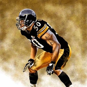 Larry Foote - Limited Edition Giclee By James Byrne - Pittsburgh Steelers Artwork - Series 1