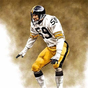 Jack Ham - Limited Edition Giclee By James Byrne - Pittsburgh Steelers Artwork - Series 1