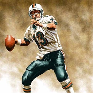 Dan Marino - Limited Edition Giclee By James Byrne - Miami Dolphins Artwork - Series 1