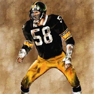 Jack Lambert - Limited Edition Giclee By James Byrne - Pittsburgh Steelers Artwork - Series 1