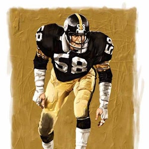 Jack Lambert - Limited Edition Giclee By James Byrne - Pittsburgh Steelers Artwork - Series 3