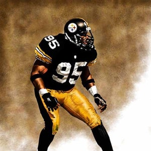 Greg Lloyd - Limited Edition Giclee By James Byrne - Pittsburgh Steelers Artwork - Series 1