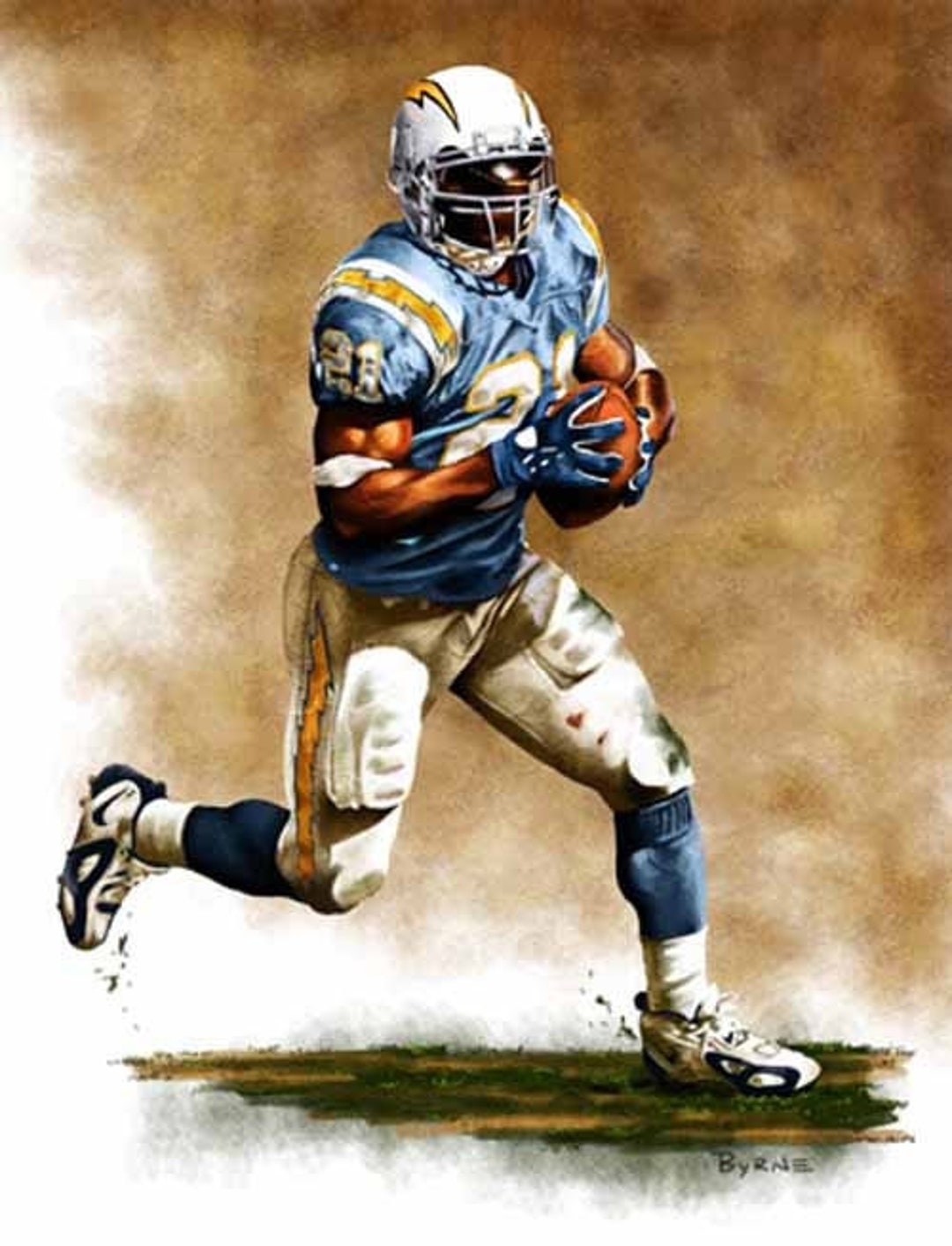 Ladainian Tomlinson - Limited Edition Giclee by James Byrne - San