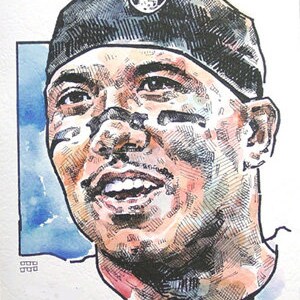 Hines Ward Pittsburgh Steelers Limited Edition Print By Michael Mellett