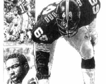 L.C. Greenwood Lithograph - Limited Edition Artwork By Michael Mellett - Pittsburgh Steelers Lithograph Collection