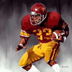 Marcus Allen - Limited Edition Giclee By James Byrne - USC Trojans Artwork