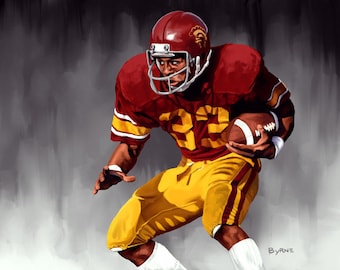 Marcus Allen - Limited Edition Giclee By James Byrne - USC Trojans Artwork