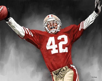 Ronnie Lott - Limited Edition Giclee By James Byrne - San Francisco 49'ers Artwork - Series 1