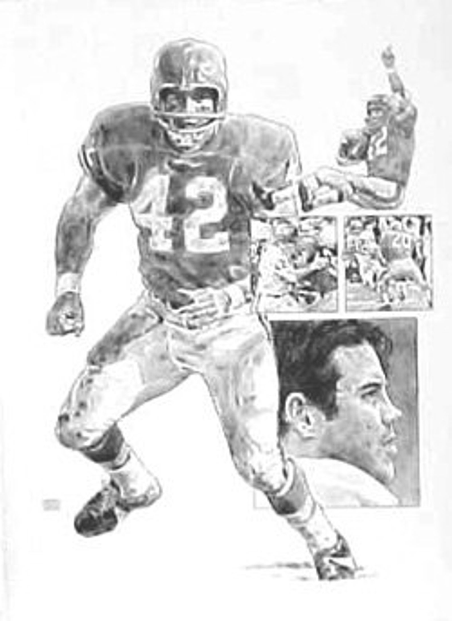 Johnny Robinson Kansas City Chiefs Lithograph Limited Edition Artwork