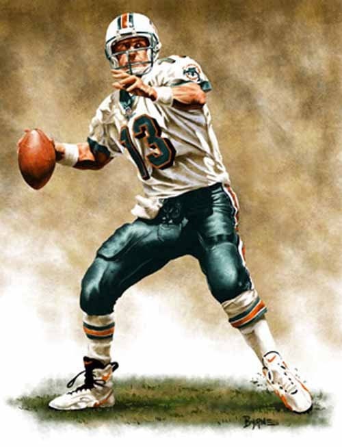 Dan Marino - Limited Edition Giclee By James Byrne - Miami Dolphins Artwork - Series 1