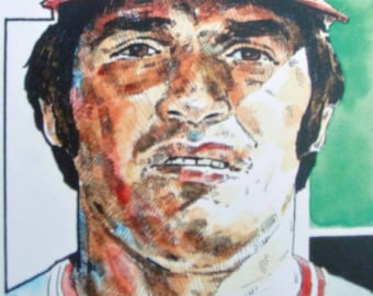 Pete Rose Cincinnati Reds Limited Edition Print By Michael Mellett