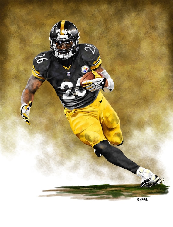 Le' Veon Bell Limited Edition Giclee by James Byrne Pittsburgh
