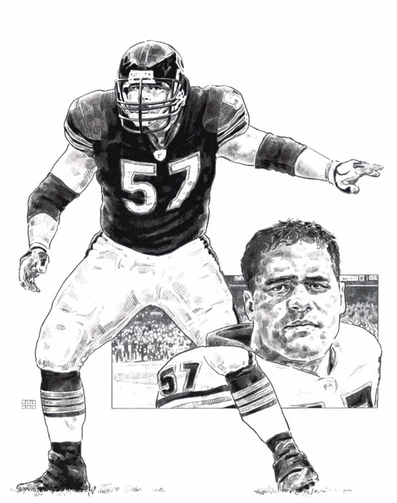 Chicago Bears Lithograph Collection Set of 16 Lithographs 2 Etsy