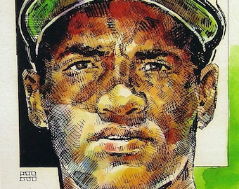 Robert Clemente Pittsburgh Pirates Limited Edition Print By Michael Mellett