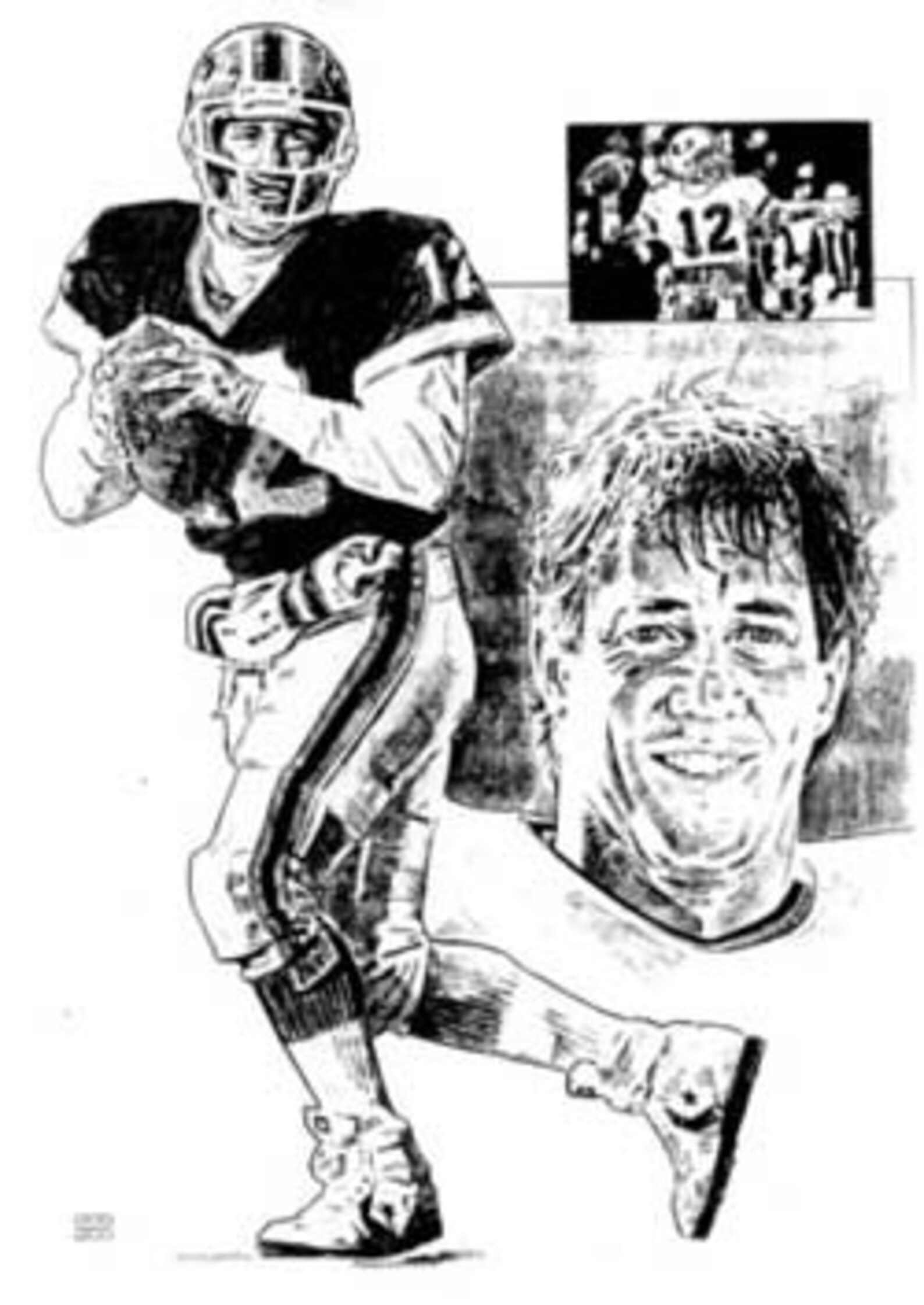 Jim Kelly Buffalo Bills Lithograph Limited Edition Artwork by Michael