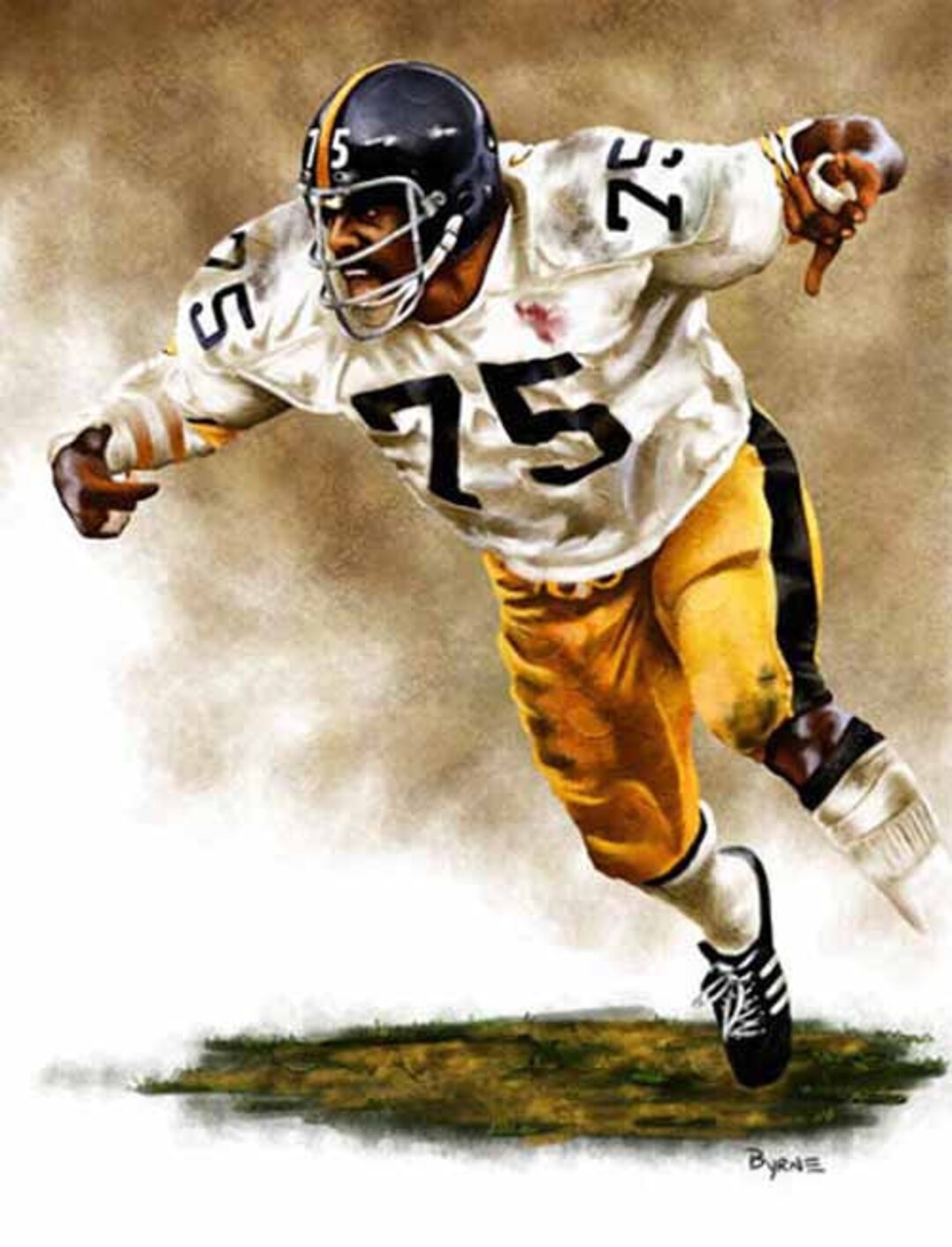 Joe Greene Limited Edition Giclee by James Byrne Pittsburgh Steelers