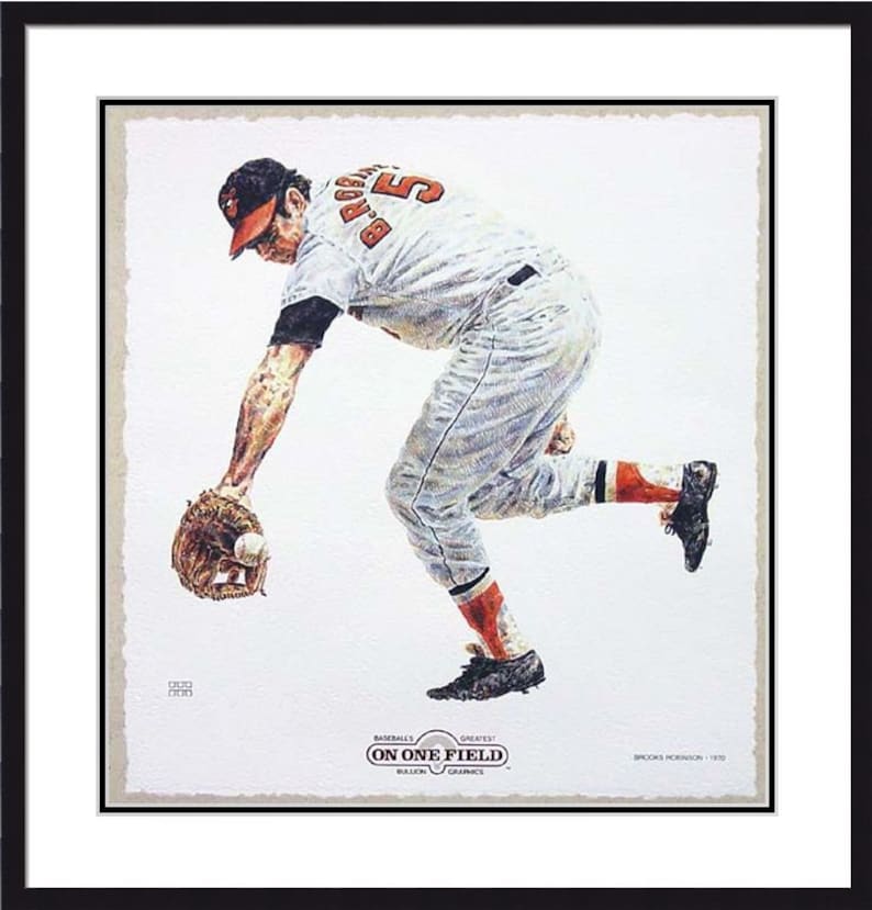 Baltimore Orioles On One Field Brooks Robinson Lithograph Limited Edition Artwork By Michael Mellett