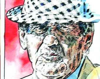 Paul "Bear" Bryant Alabama Crimson Tide Limited Edition Print By Michael Mellett