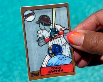 Tony Gwynn Mini Sticker Collectors Card (2 x 3 inch)
