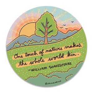Nature Sticker for Water Bottle Cute Sticker Gift for Nature Lover Wildlife Sticker for Laptop Sticker National Park Gift Idea for Hiker
