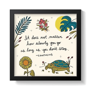 Confucius Art Print 8x8 - inspirational art, quote art, nature art print, inspiring art, wall art, digital art, wall decor, art gift