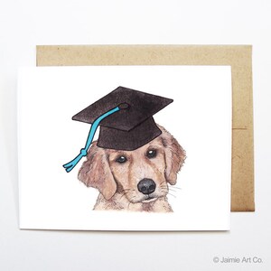 Biglietto di laurea - Golden Retriever, Biglietto di laurea, Laurea universitaria, Diplomato al liceo, Congratulazioni laureato, Biglietto di congratulazioni, Biglietto con cane carino