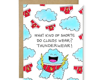 Dad Joke Greeting Card, Cheesy Joke Card, Friendship Card, Just Because