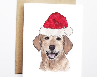 Christmas Card - Lab, Dog Christmas Card, Cute Christmas Card, Holiday Card, Xmas Card, Seasonal Card, Christmas Card Set