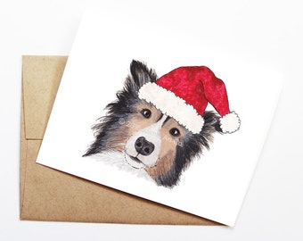 Christmas Card - Sheltie, Dog Christmas Card, Cute Christmas Card, Holiday Card, Xmas Card, Seasonal Card, Christmas Card Set