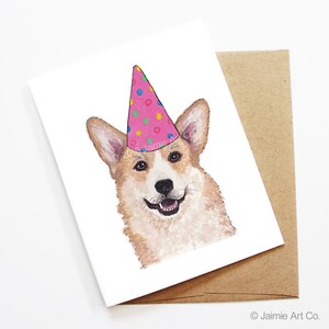 Carte d'anniversaire - Corgi, carte d'anniversaire chien, jolie carte d'anniversaire, carte chien, carte d'anniversaire, carte d'anniversaire enfant, carte d'anniversaire ami