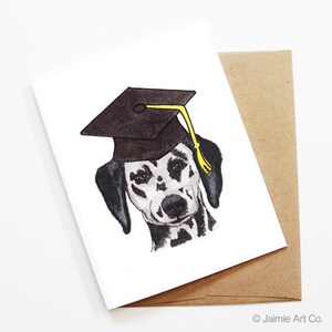 Graduation Card - Dalmatian, Grad Card, College Graduation, High School Grad, Congrats Grad, Congrats Card, Cute Dog Card